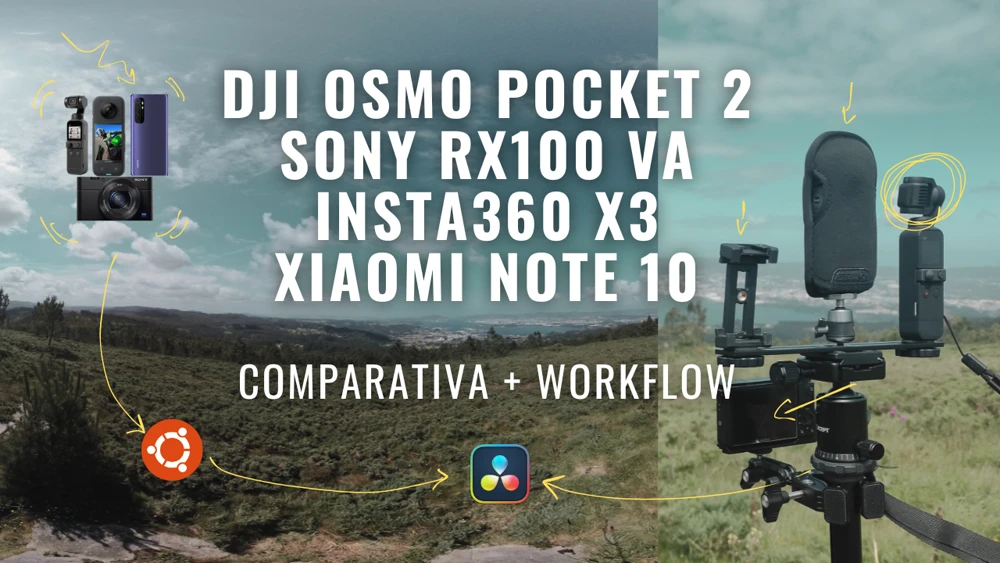 DJI Osmo Pocket 2 vs Sony RX100VA vs Insta360X3 vs Xiaomi Note 10